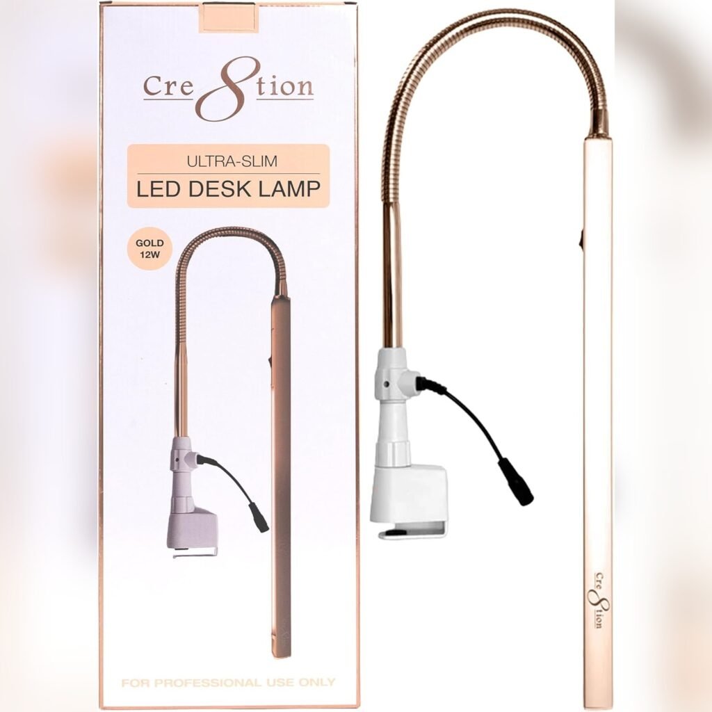 Lámpara LED Ultrafina para Escritorio con Brazo Flexible, Luz de Tarea 12W para Salón o Oficina 🪄✨