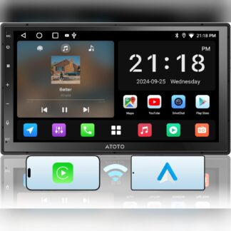 Pantalla Android ATOTO A5L 7” para Carro con CarPlay/Android Auto, GPS, AI 🧠🚗