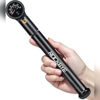 Mini bomba de aire para bicicleta 300 PSI con manómetro y válvula doble 🚲📏