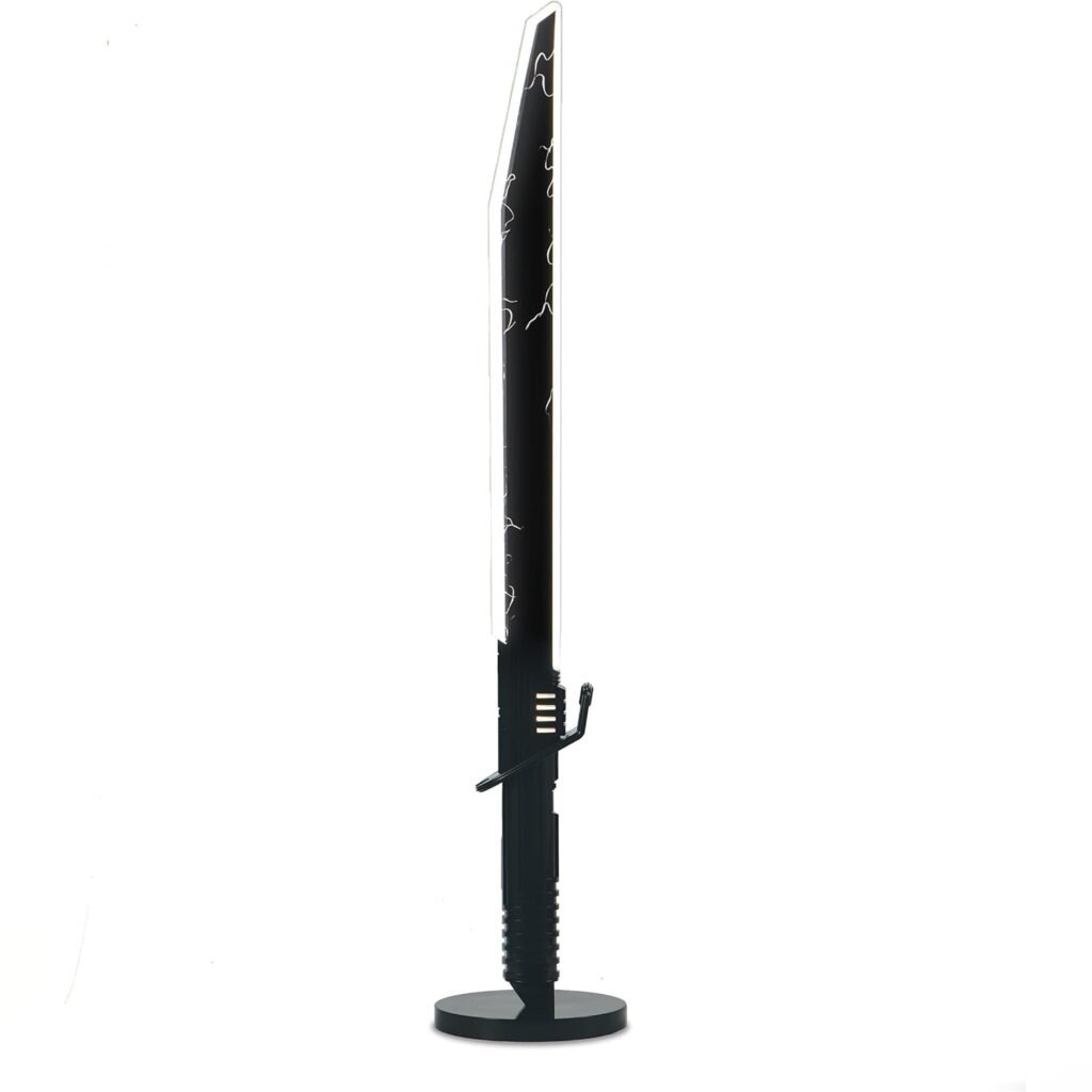 Lámpara de Piso Darksaber Star Wars – 4 pies de Alto, Control Remoto, Estilo Mandaloriano