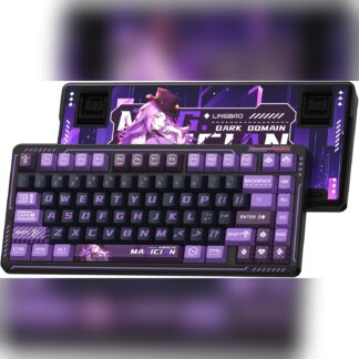 Teclado mecánico inalámbrico RGB 75% hot-swap con batería 10000mAh 💜