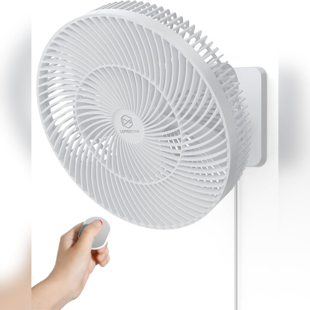 Ventilador de Pared Oscilante 12" Shinebella 🌬️ Silencioso con Control Remoto y Temporizador