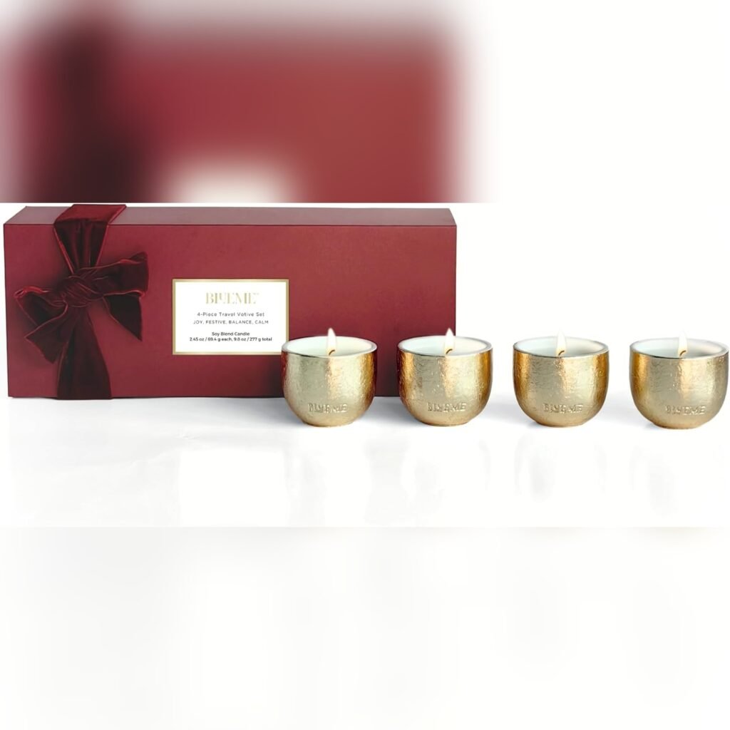 Vela Reutilizable de Lujo con Cera de Soya y Recarga – Vaso Dorado Minimalista ✨🕯️