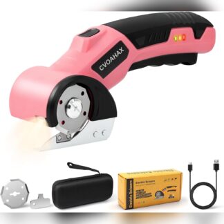 Tijeras Eléctricas Recargables para Cartón y Tela con Estuche y Luz LED ✂️🔋