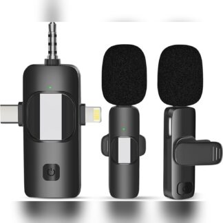 Micrófonos de Solapa Inalámbricos (2 Unidades) para iPhone, Android y Cámaras 🎙️📱🎥