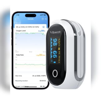 Oxímetro Recargable con Bluetooth Vibeat S6W – Monitor de Oxígeno y Pulso con App 📲💓