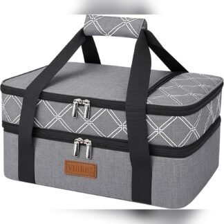 Bolso Térmico Doble Expandible 🍲 Porta Cazuelas Caliente/Frío 24.8L con Aislamiento Premium