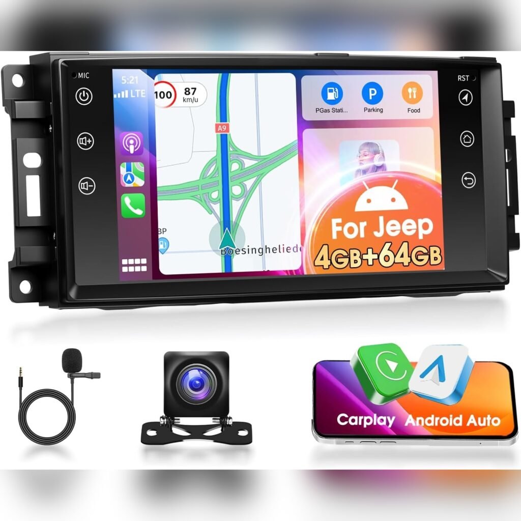 Radio Android 7 pulgadas para Jeep/Dodge/Chrysler con CarPlay y Android Auto inalámbricos 🚗📱