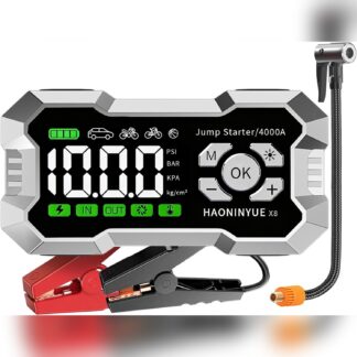 Arrancador portátil con compresor de aire 4000A 150 PSI 🔋🚗💨