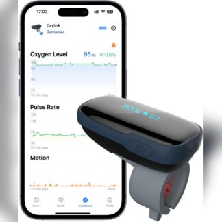 Oxímetro de pulso portátil con Bluetooth y notificación sonora 🔋📲🖤