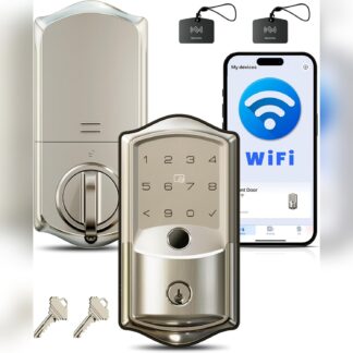 Cerradura inteligente para puerta principal con Wi-Fi y teclado 🔒✨