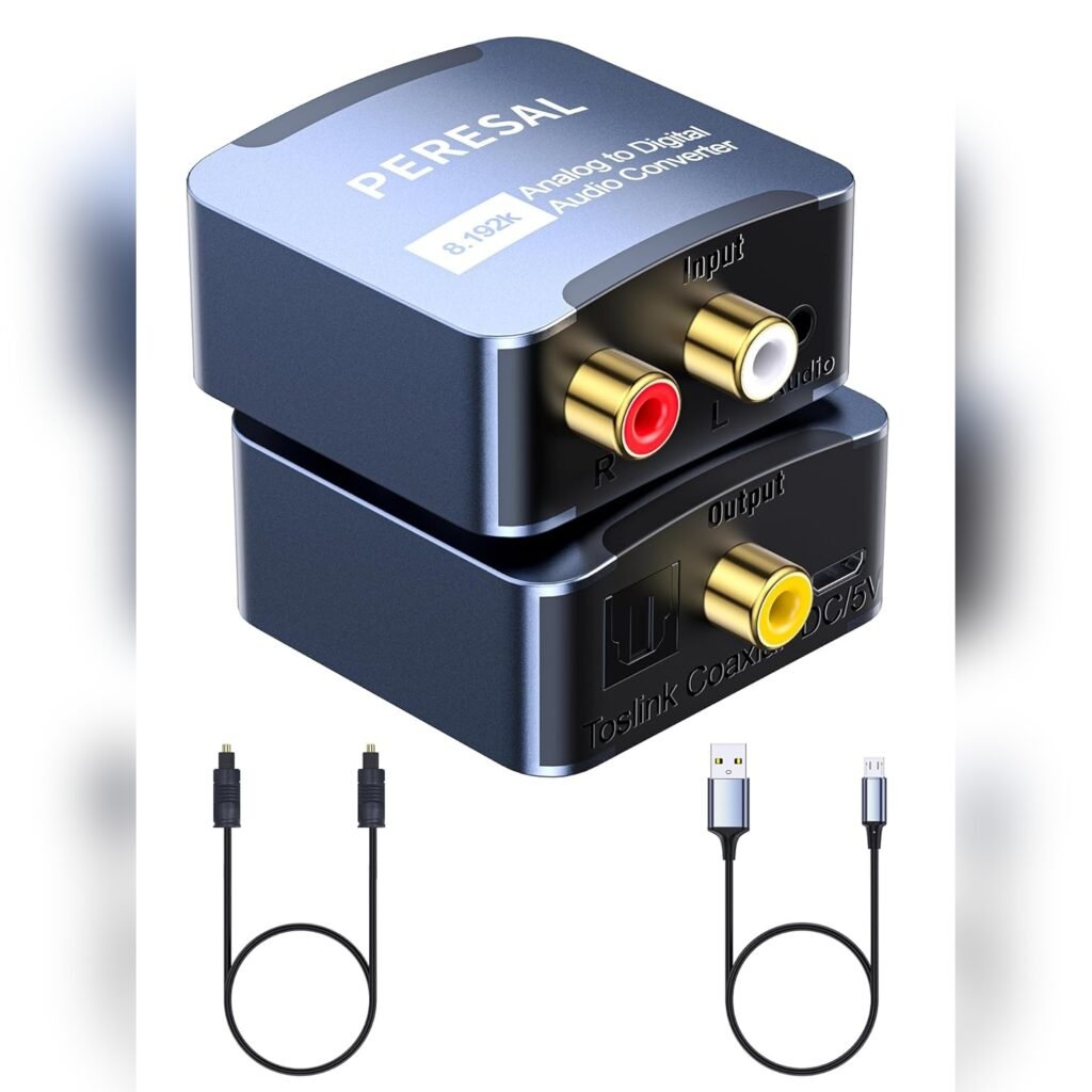 Convertidor de Audio Analógico a Digital 3.5 mm y RCA a Óptico y Coaxial 🔊