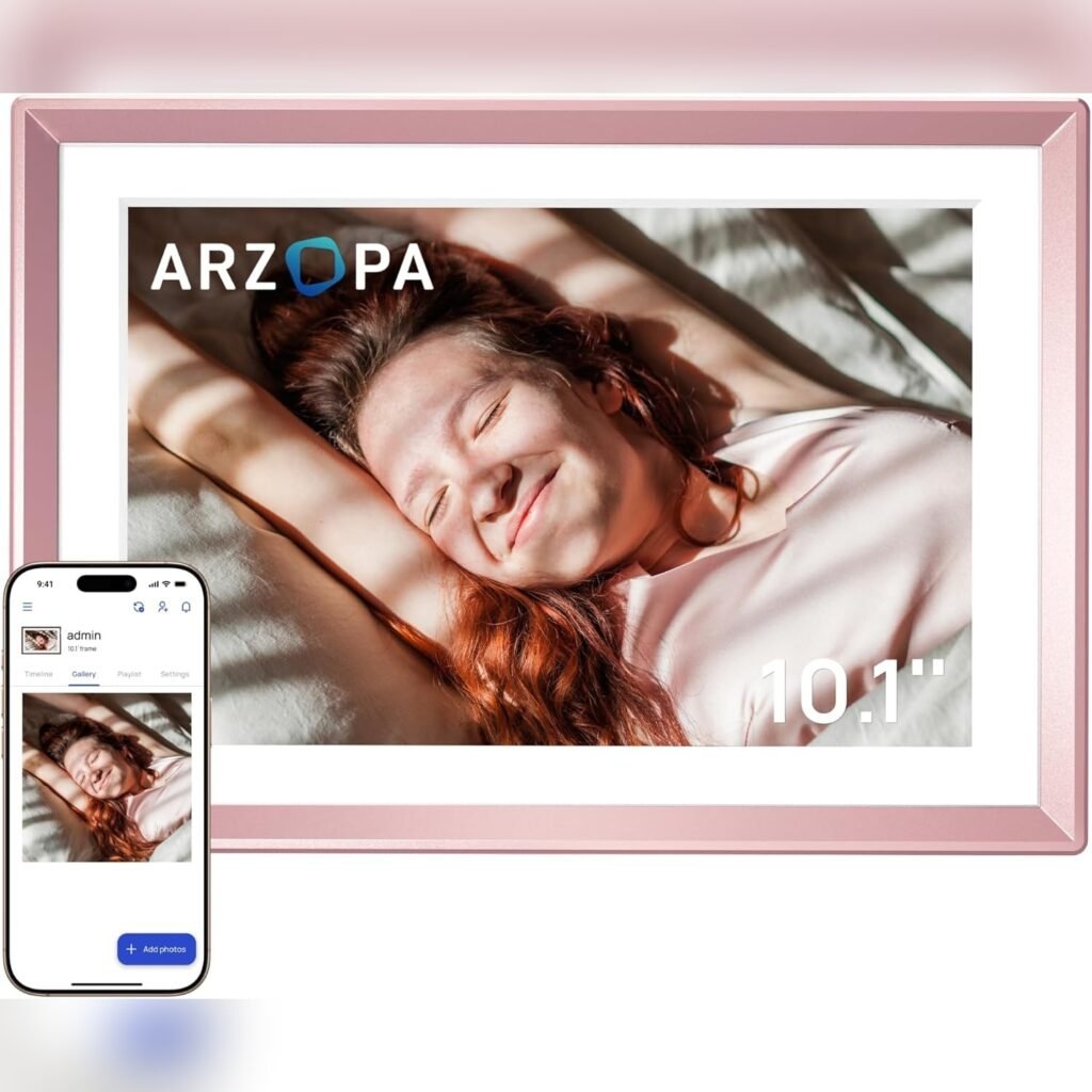 Marco digital WiFi de 25.7 cm con pantalla táctil IPS HD para fotos y videos ✨📸