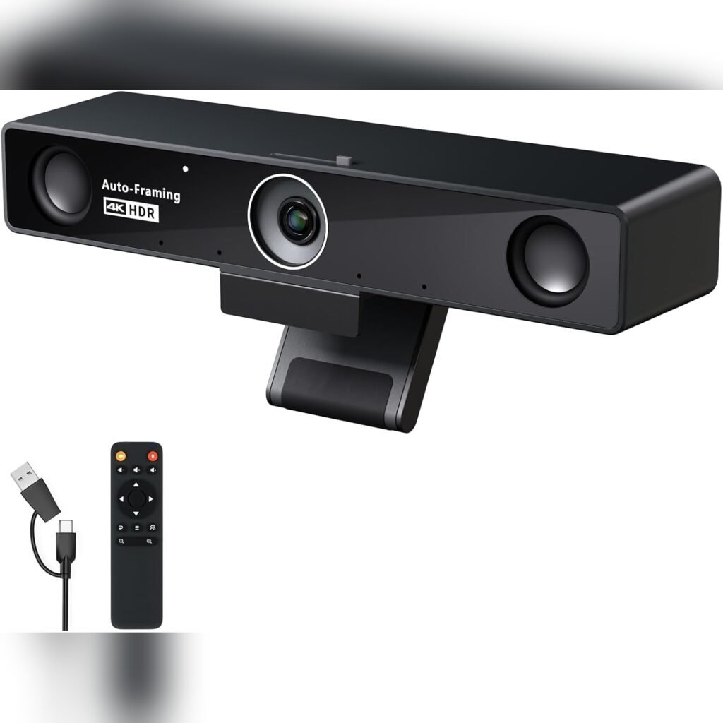 Cámara de videoconferencia 4K para salas con micrófonos y parlante integrado 📷
