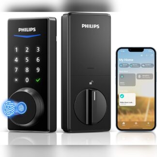 Cerradura Inteligente con Huella y Teclado, compatible con Apple Home y Alexa 🔐