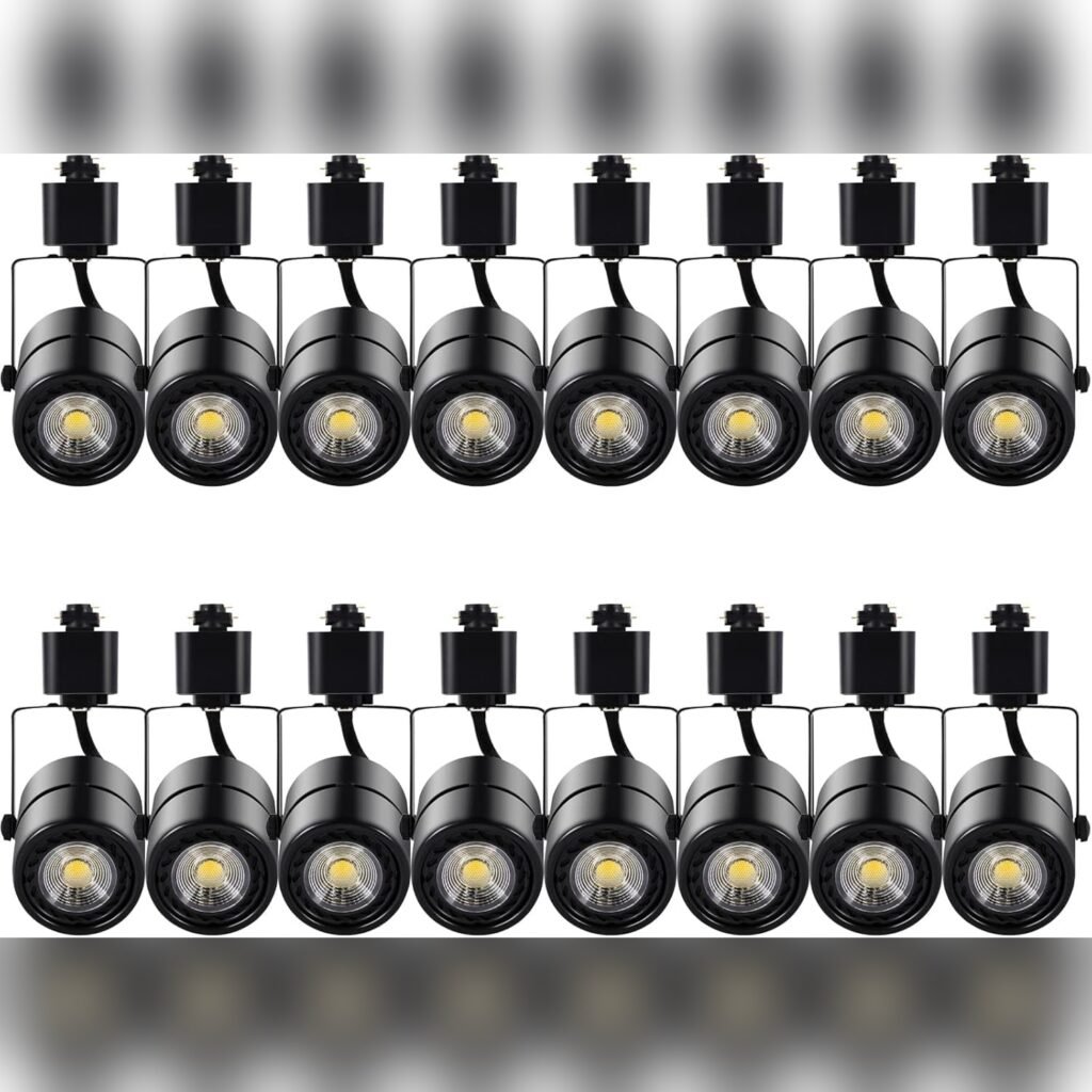 Cabezas de iluminación para riel 10W luz cálida 3000K regulables 16 piezas 💡