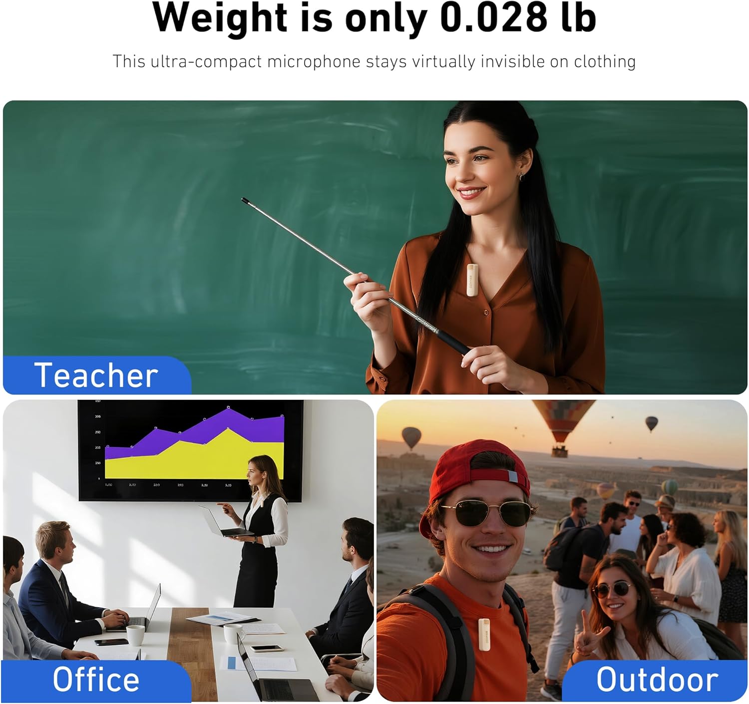 Amplificador de Voz Inalámbrico con 2 Micrófonos Lavalier Magnéticos y Estuche de Carga 🎤🔊 - Imagen 4