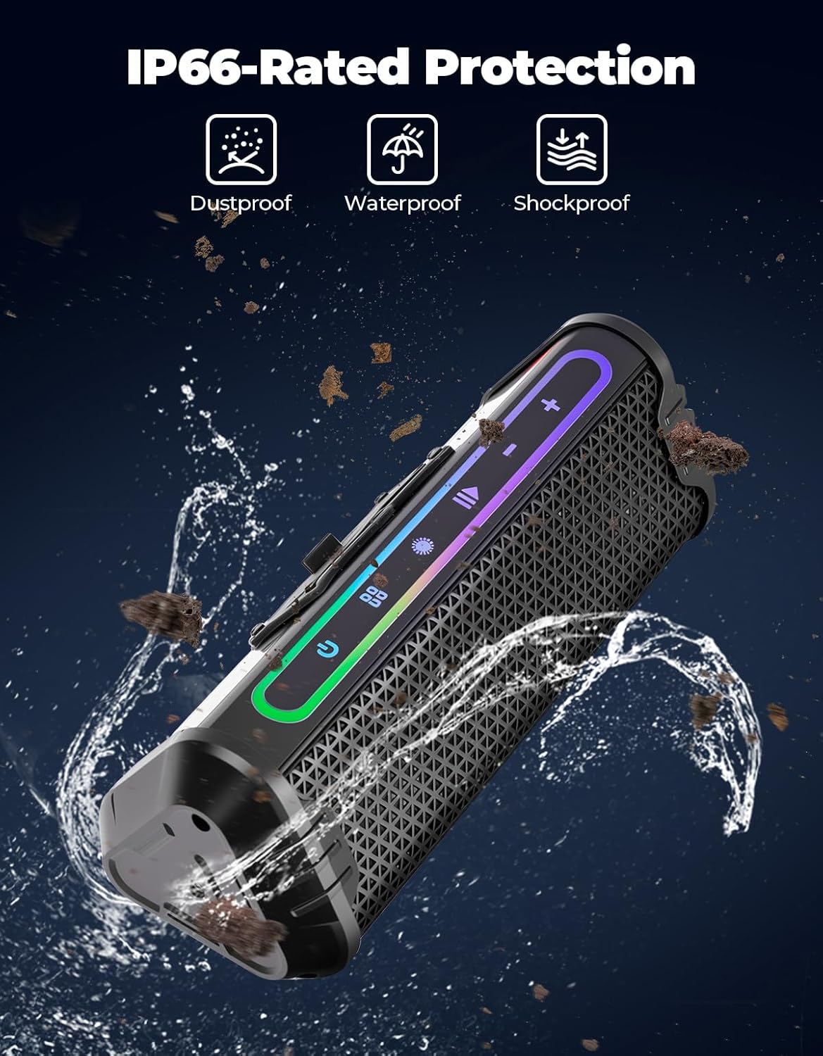 Barra de Sonido para Moto con Bluetooth, Luces RGB y Montura de Manillar 🚨🎶 - Imagen 3