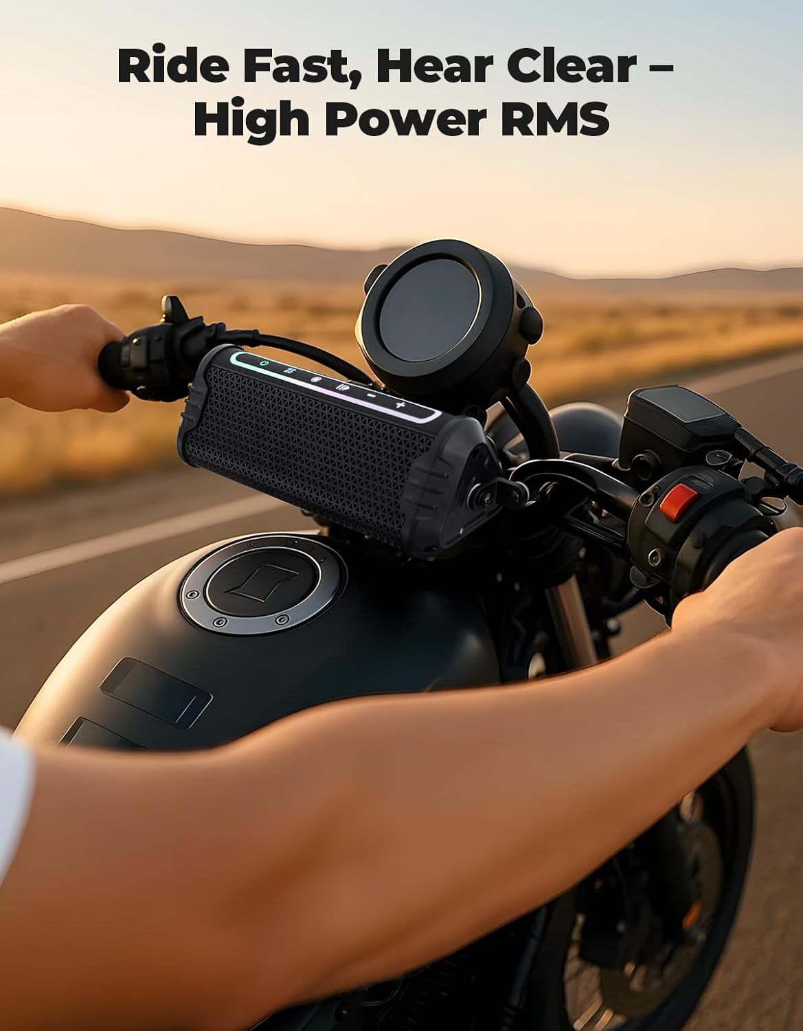 Barra de Sonido para Moto con Bluetooth, Luces RGB y Montura de Manillar 🚨🎶 - Imagen 6