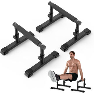 Barras Parallettes Ajustables para Calistenia y Ejercicio en Casa 🏋️‍♂️ Altura 19cm y 27cm, Acero Reforzado, Antideslizantes