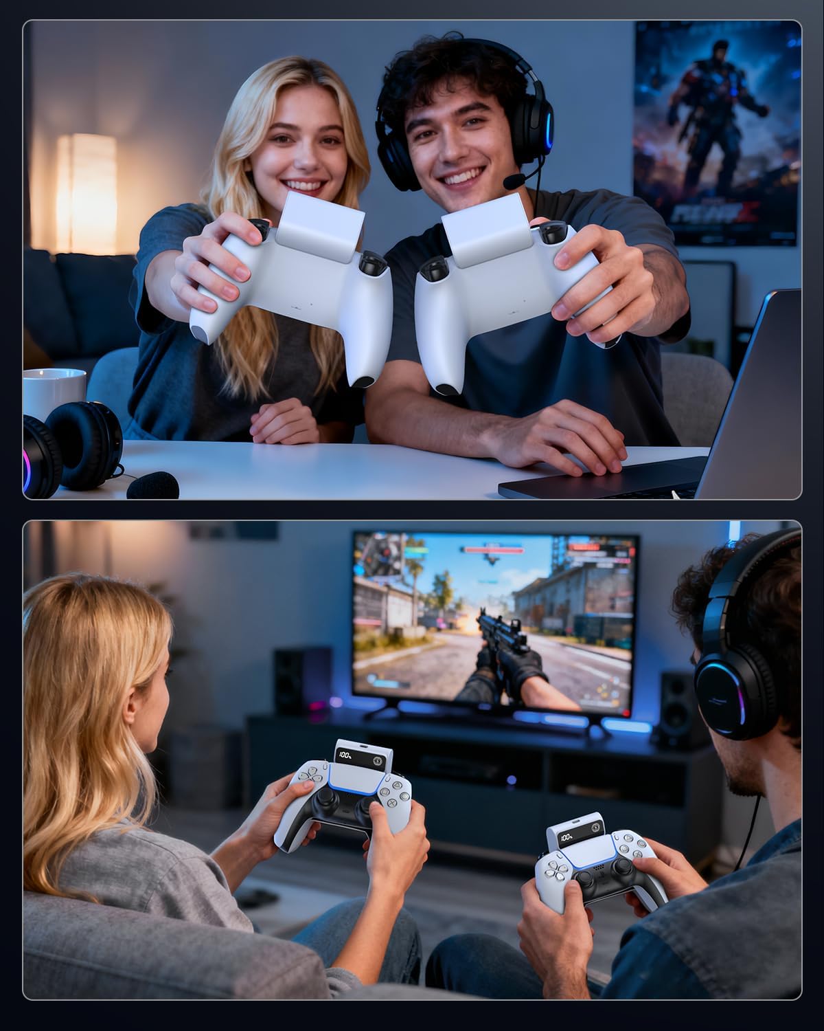 Batería recargable externa para control PS5 con pantalla LED (paquete de 2) 🎮🔋 - Imagen 7