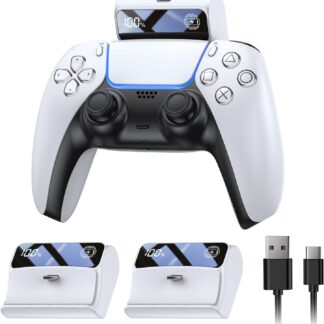 Batería recargable externa para control PS5 con pantalla LED (paquete de 2) 🎮🔋