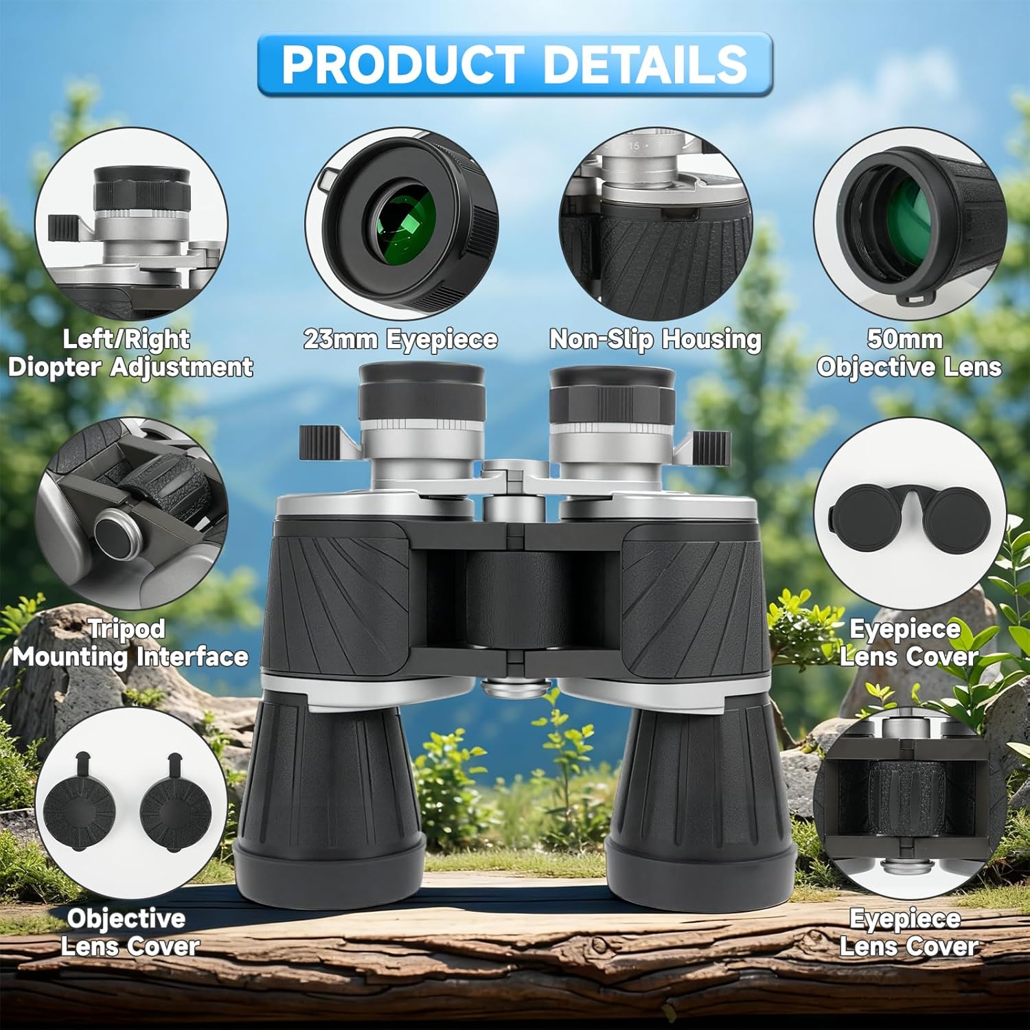 Binoculares 7x50 de Alta Potencia para Observación y Aventuras al Aire Libre 🔭 - Imagen 4