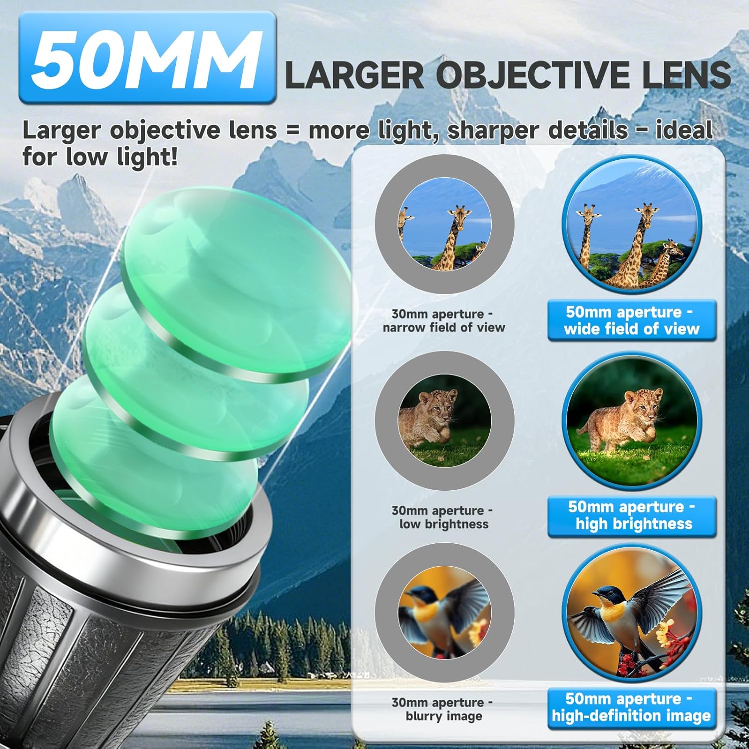 Binoculares 7x50 de Alta Potencia para Observación y Aventuras al Aire Libre 🔭 - Imagen 5