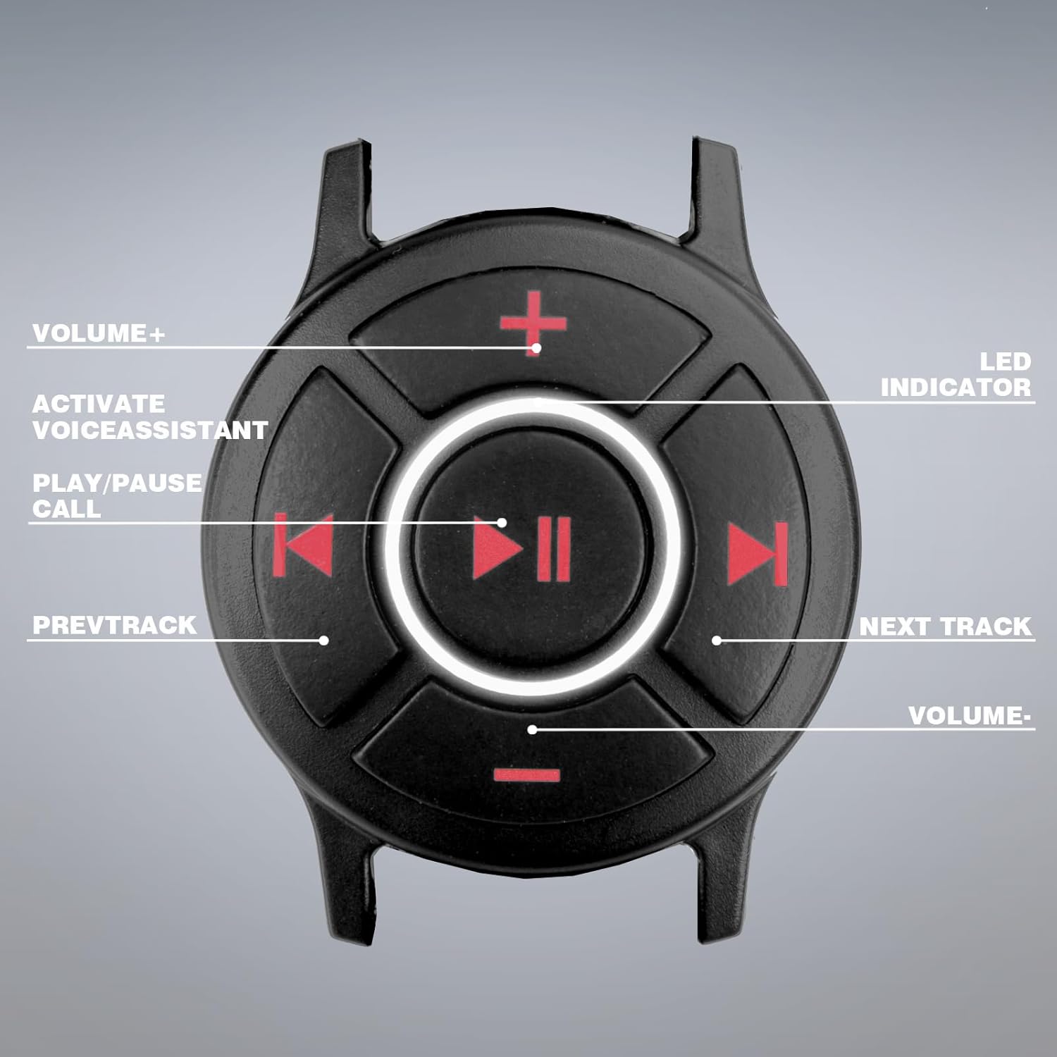 Control remoto Bluetooth impermeable para motocicleta o volante con botón de música 🎵🚴♂️ - Imagen 2