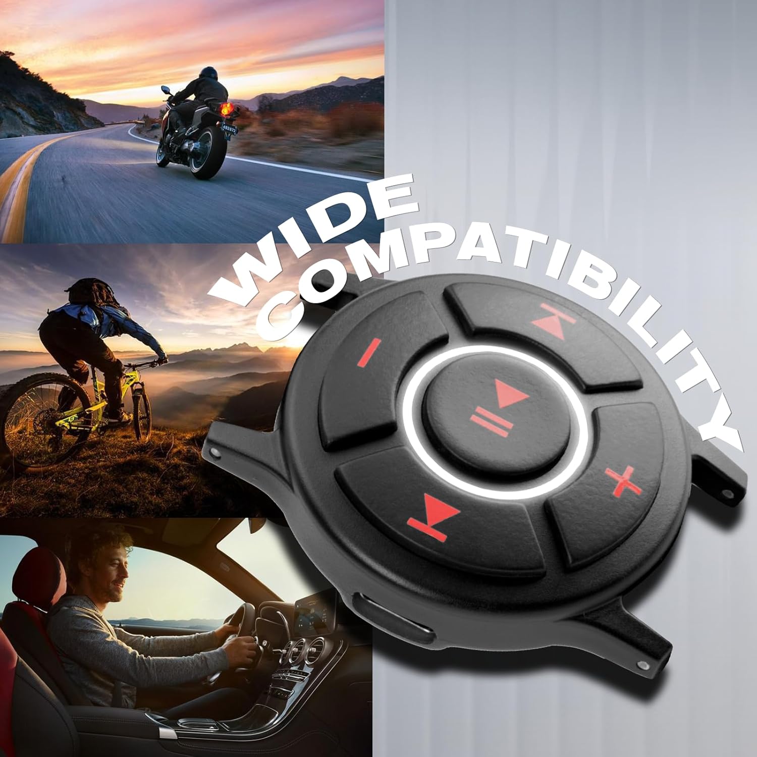 Control remoto Bluetooth impermeable para motocicleta o volante con botón de música 🎵🚴♂️ - Imagen 5
