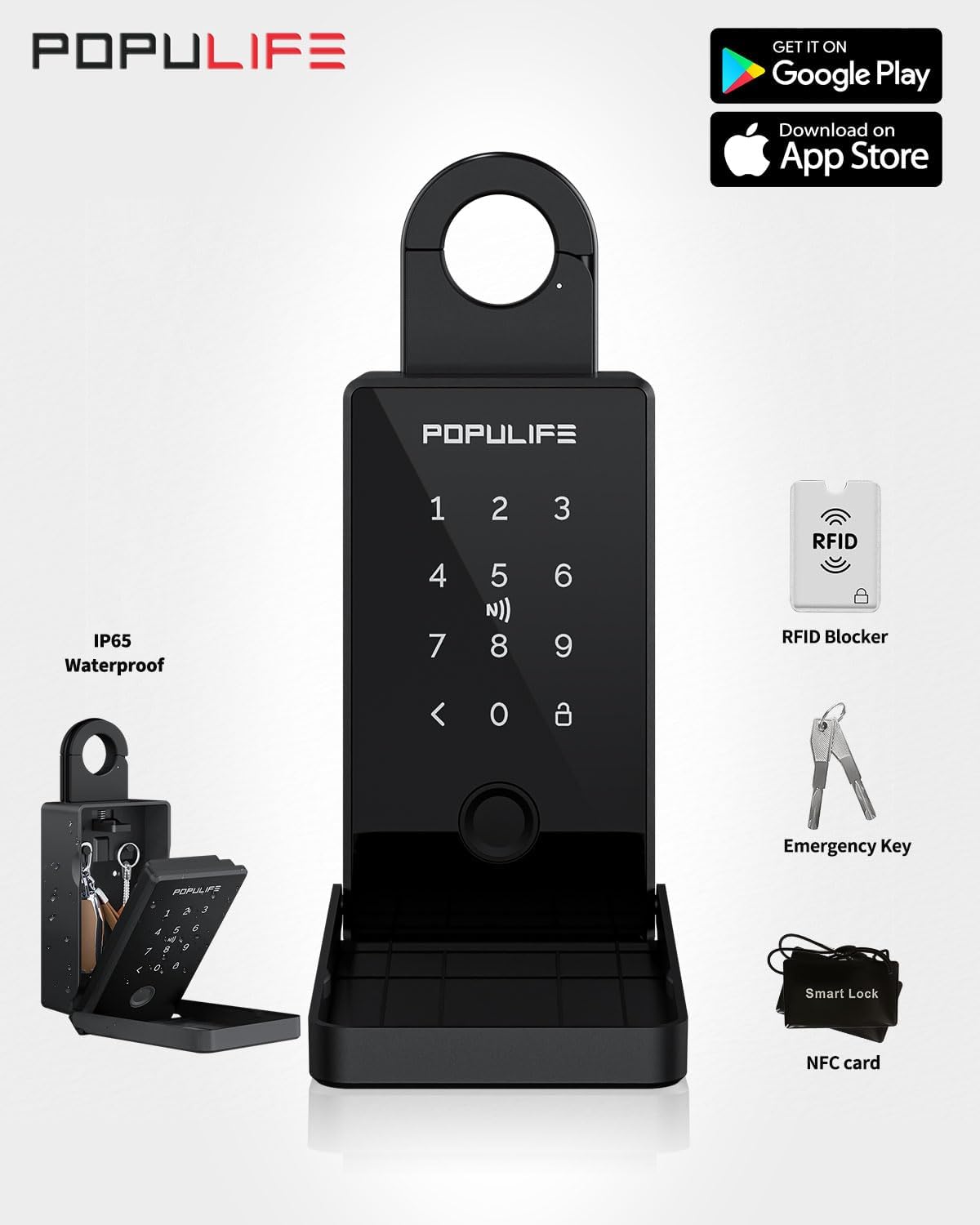 Caja de Seguridad Inteligente para Llaves con Huella, C贸digo y App 馃攼 - Imagen 5