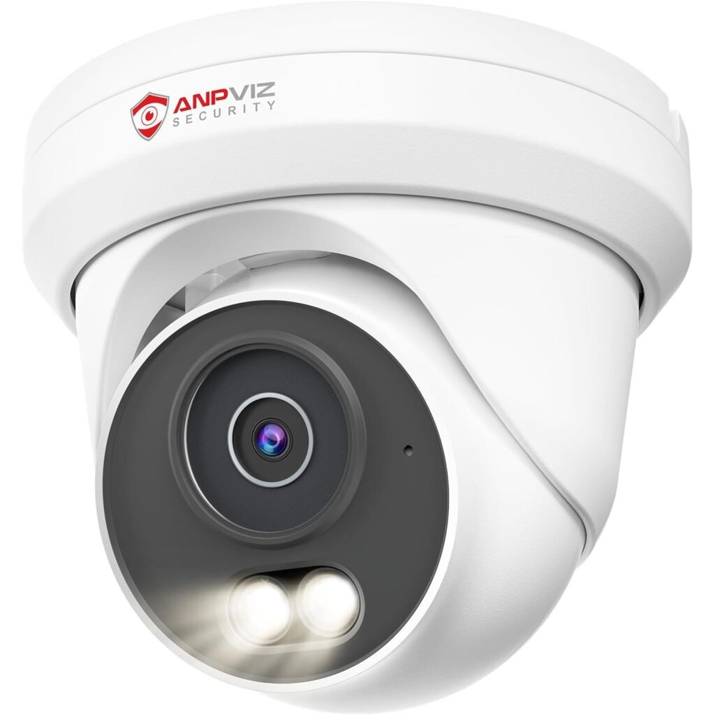 Cámara de Seguridad PoE 4K 8MP tipo domo para exterior con detección humana y visión nocturna a color 📷🌙