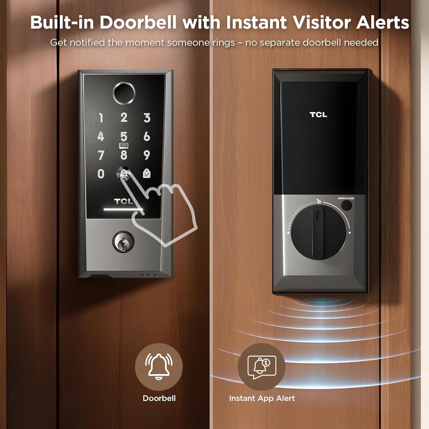 Cerradura Inteligente con Huella, Timbre y Control por App – Compatible con Alexa 🚪🔒📲 - Imagen 14