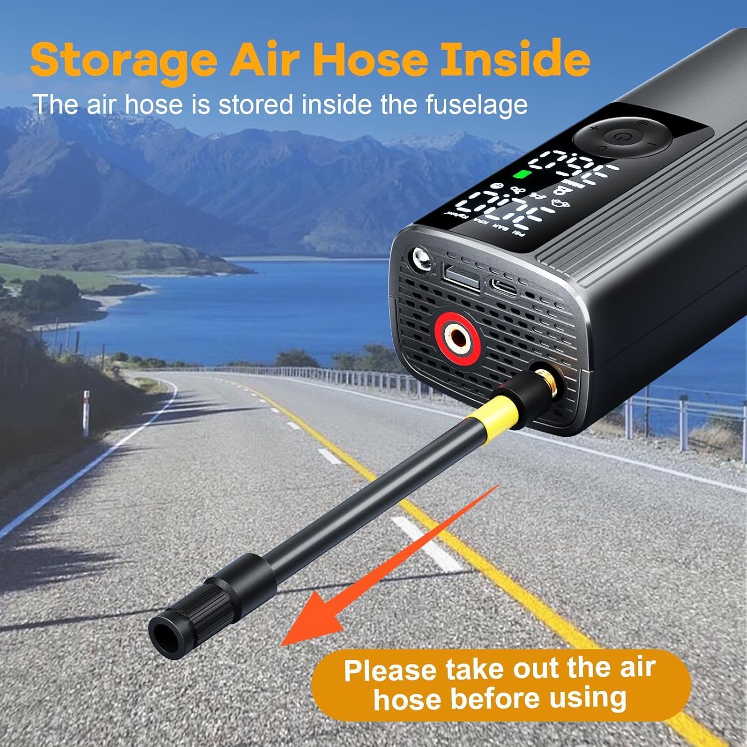 Compresor de aire portátil inalámbrico 150 PSI para llantas 🚗💨 - Imagen 3