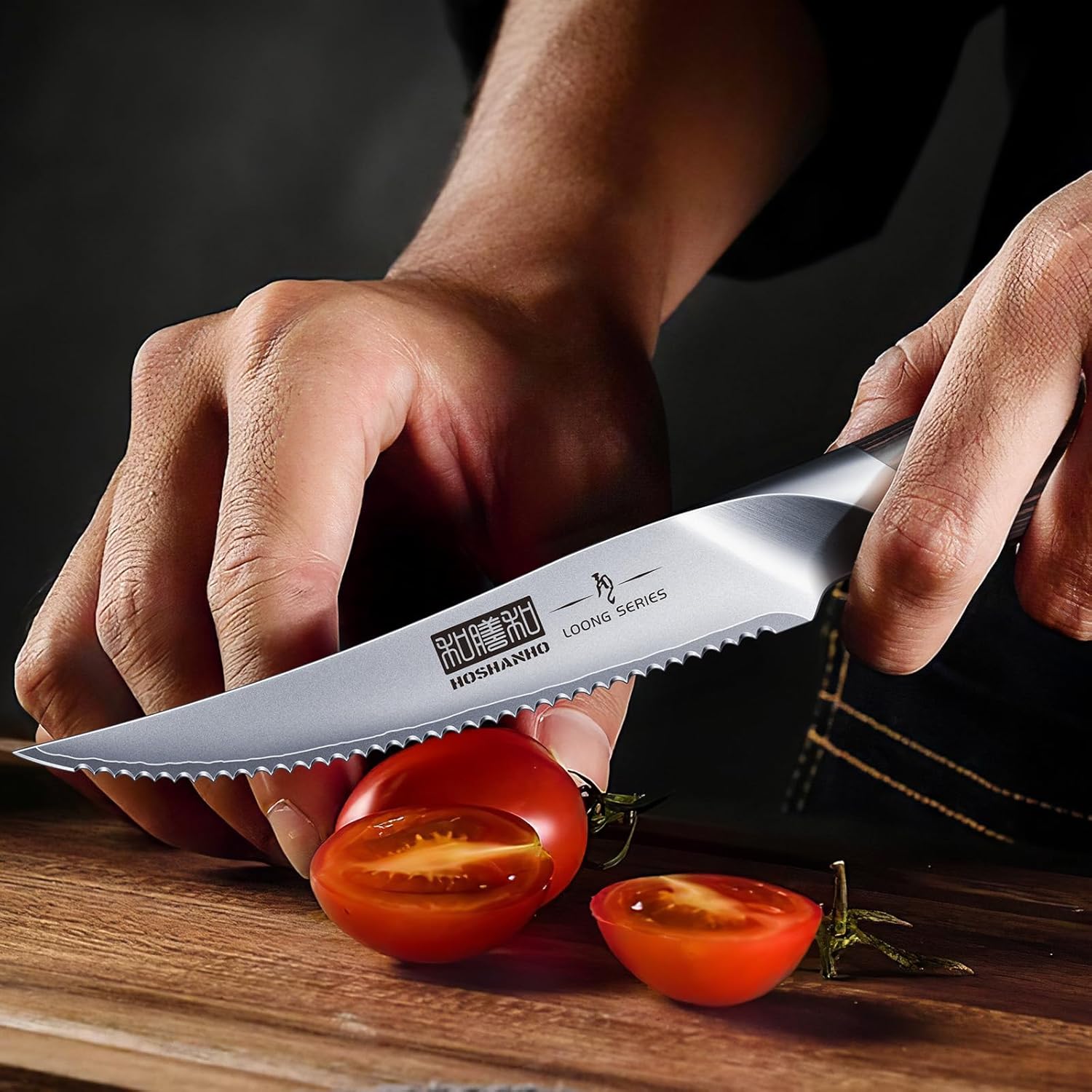 Cuchillo para Tomate Serrado 12.7 cm en Acero de Alto Carbono 🍅🔪 - Imagen 4