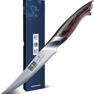 Cuchillo para Tomate Serrado 12.7 cm en Acero de Alto Carbono 🍅🔪