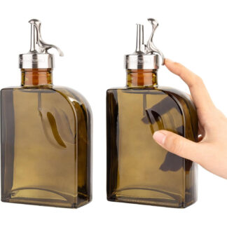 Dispensador de aceite y vinagre de vidrio verde 350 ml 🫒🍶