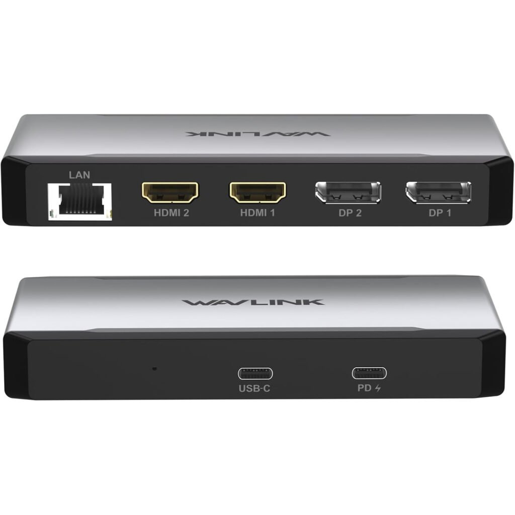 Docking Station USB C para 4 Monitores 4K con Ethernet 5G y Carga 100W 💻🖥️