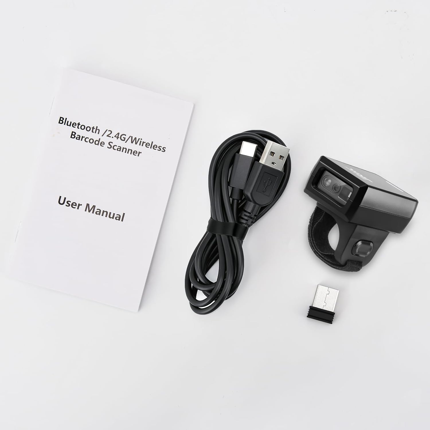 Escáner de Códigos de Barras 1D/2D en Anillo, Bluetooth, USB y 2.4G, Recargable, Portátil, Compatible con PC, Android, iOS, Mac 💻📱 - Imagen 3