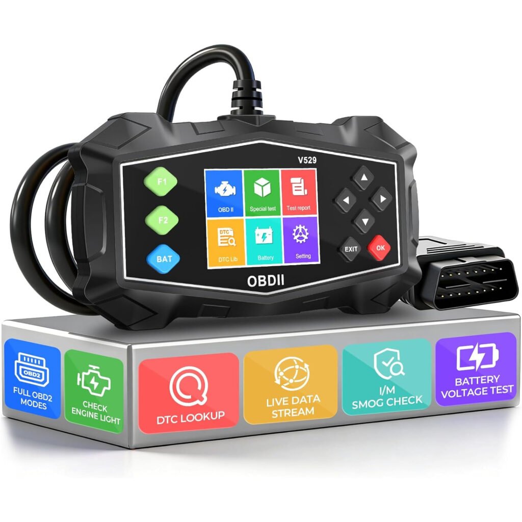 Escáner OBD2 V529 con Pantalla a Color de 7 cm, Lector de Códigos y Prueba de Batería 🚗