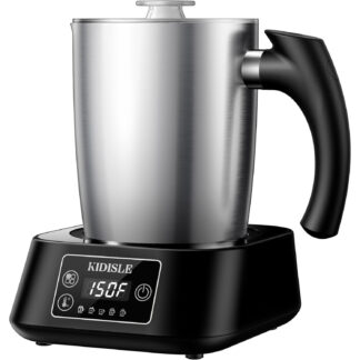 Espumador y calentador de leche eléctrico 5 en 1 de acero inoxidable ☕🥛