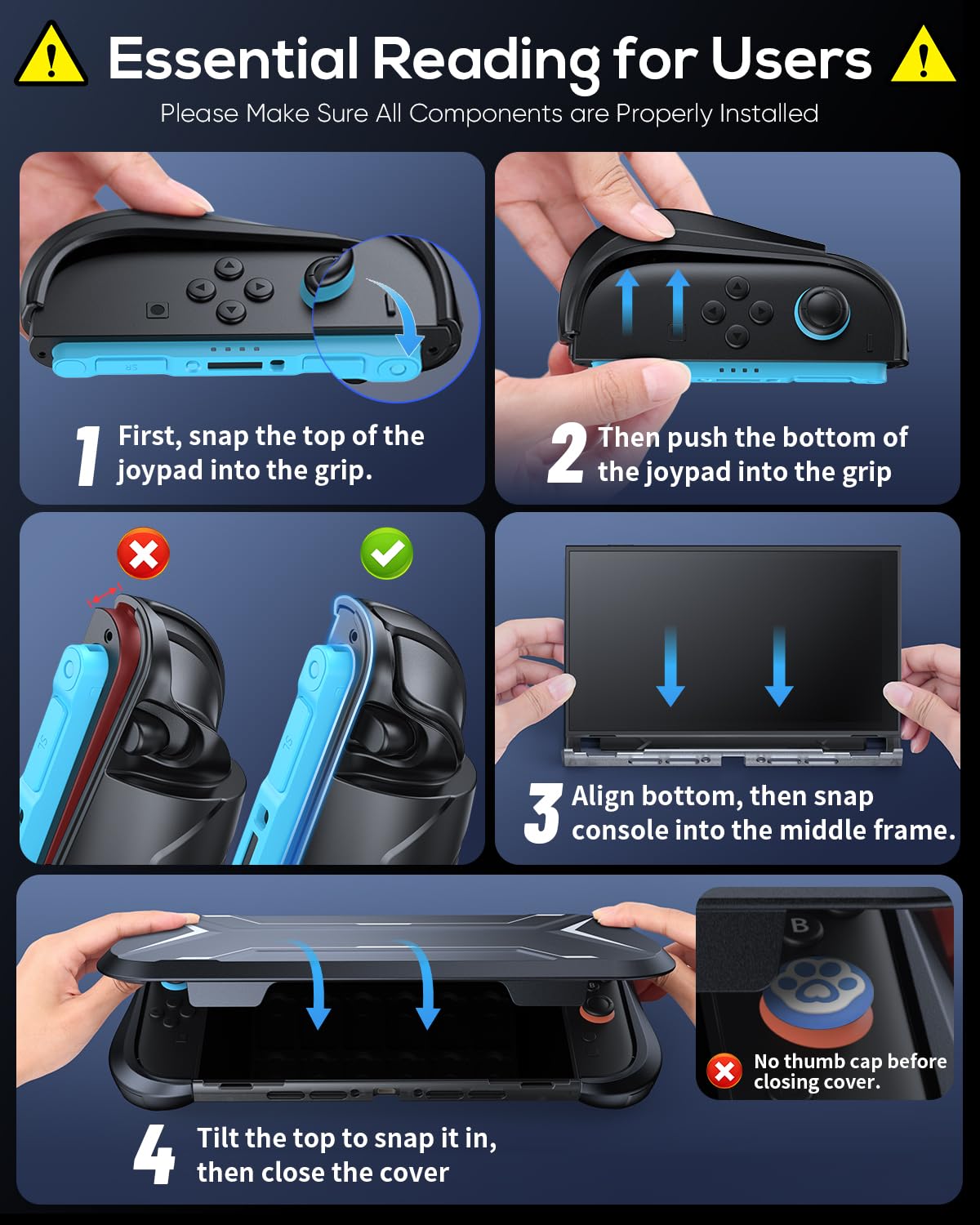 Funda protectora con batería integrada para consola portátil con agarre ergonómico y tapa frontal 🎮🔋 - Imagen 5