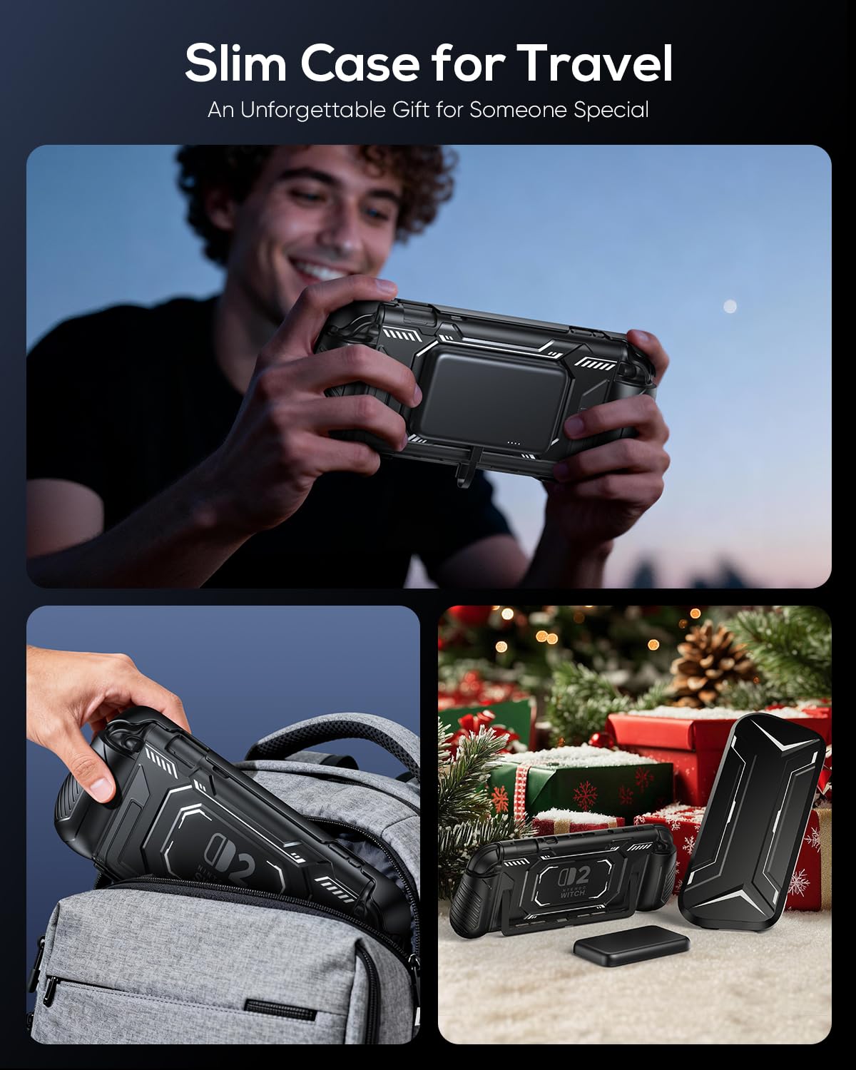 Funda protectora con batería integrada para consola portátil con agarre ergonómico y tapa frontal 🎮🔋 - Imagen 6