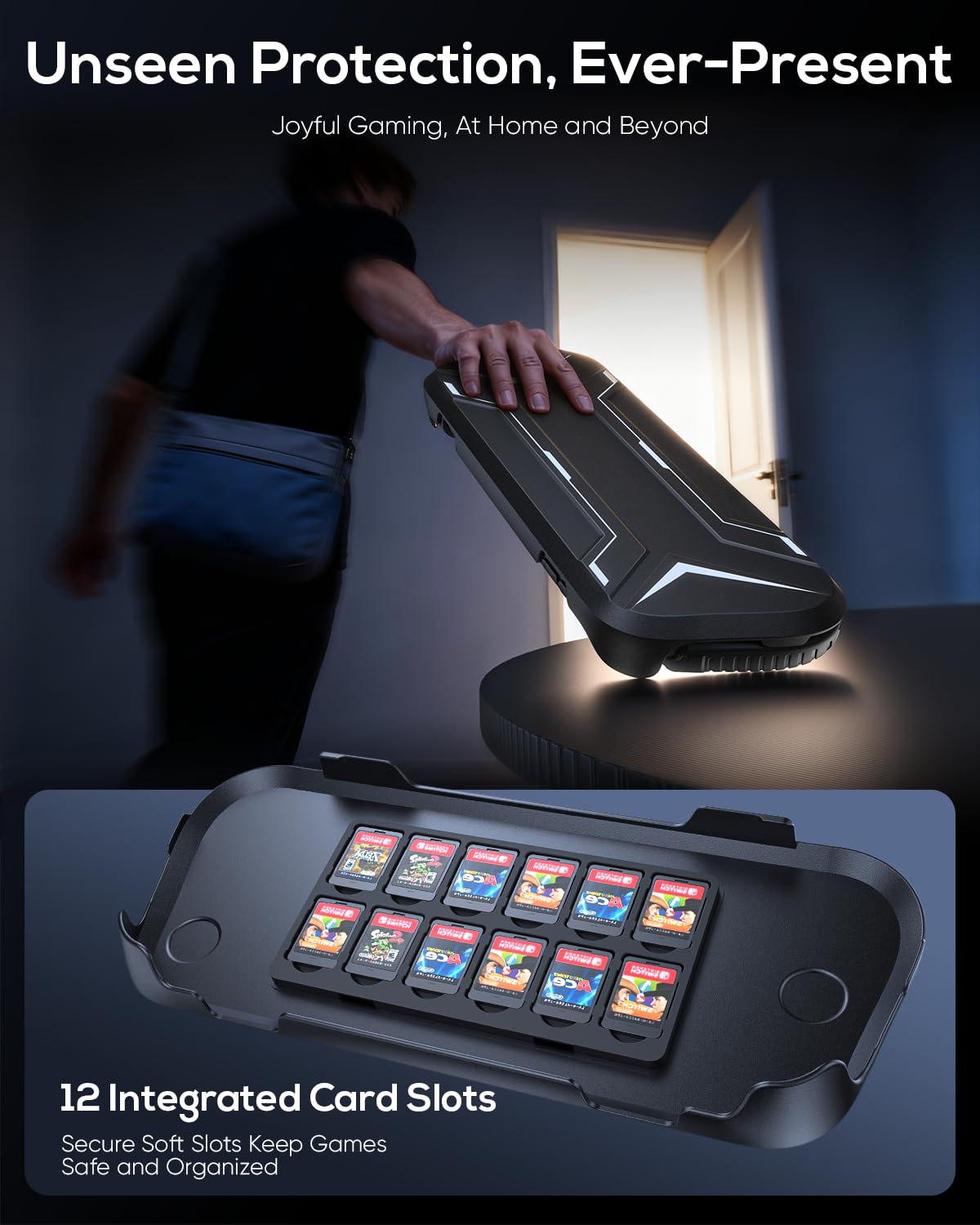 Funda protectora con batería integrada para consola portátil con agarre ergonómico y tapa frontal 🎮🔋 - Imagen 8