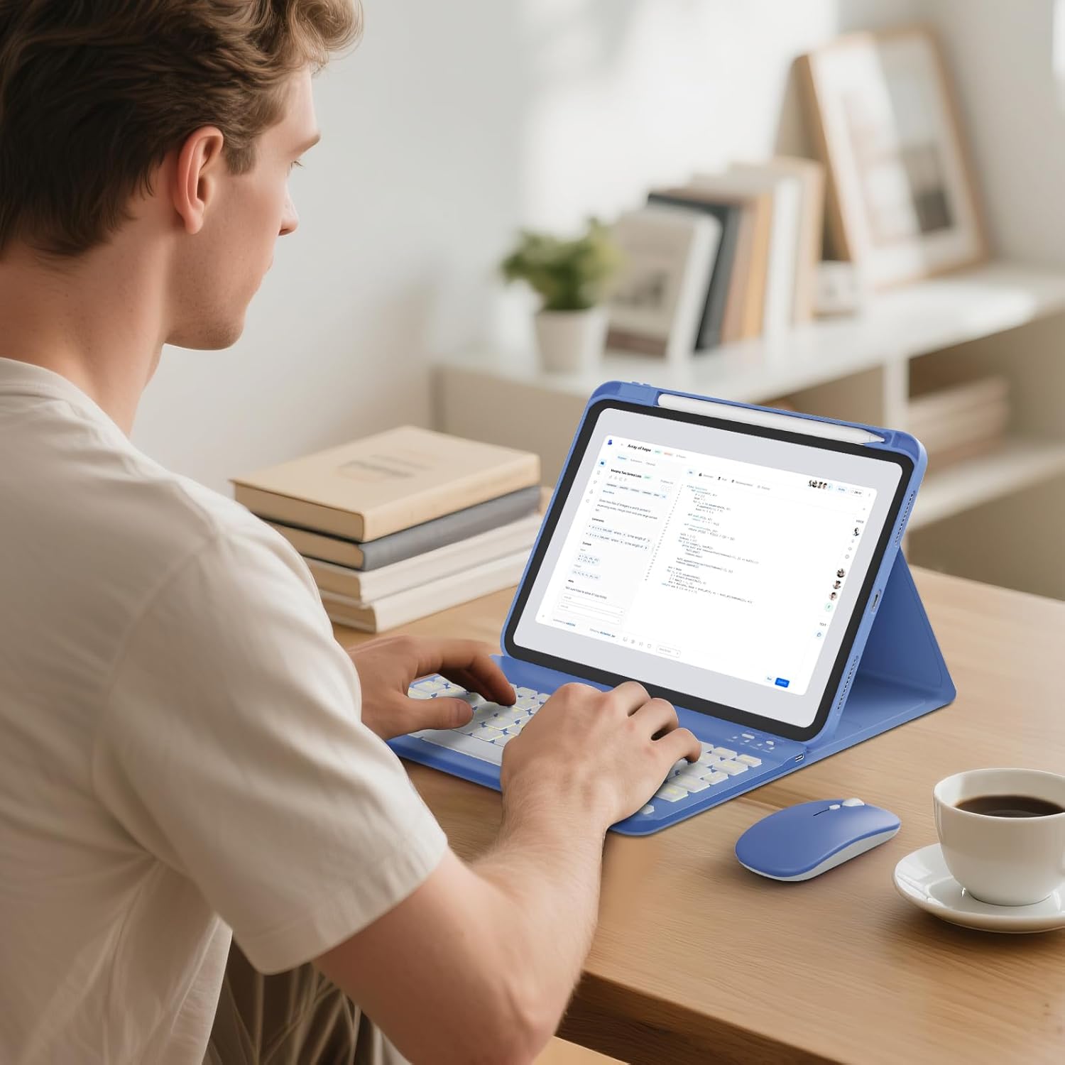 Funda con Teclado y Mouse Inalámbricos para iPad 10ª y 11ª Generación 💜⌨️🖱️ - Imagen 7