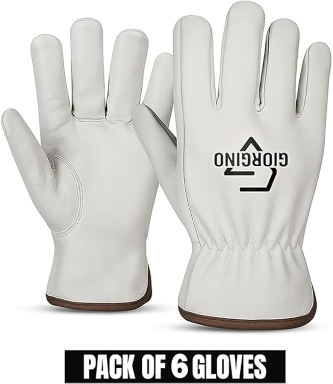 Guantes de cuero para trabajo pesado pack de 6 🧤 - Imagen 2