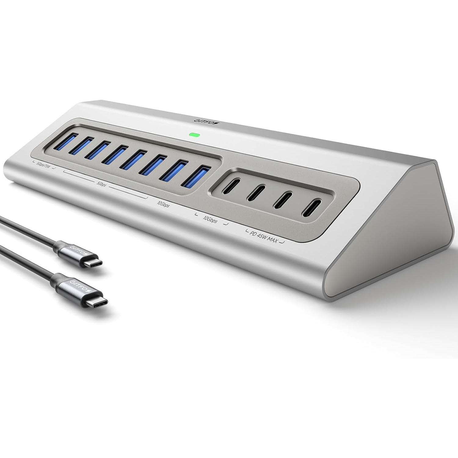 Hub USB C 13 en 1 con 7 Puertos USB 3.0, Carga Rápida 100W, Adaptador 65W, Aluminio y Cable 1m para Laptop, PC y MacBook 💻⚡