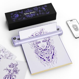 Impresora térmica inalámbrica para stencil de tatuajes con Bluetooth, portátil y recargable 💜🖨️