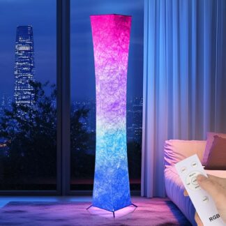 Lámpara de Piso LED RGB con Control Remoto y Luz Ambiental Suave 🎨💡