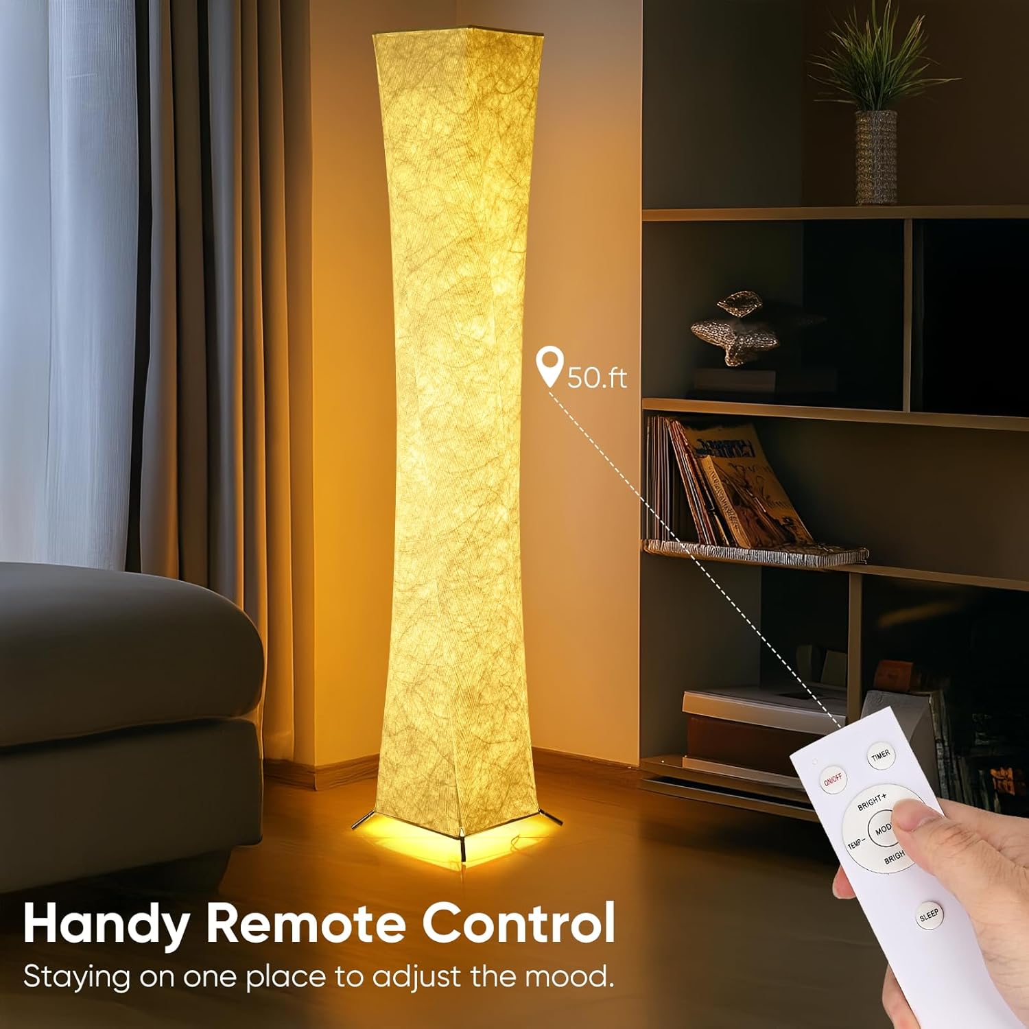 Lámpara de Piso Moderna con Control Remoto y Luz Suave LED 💡 - Imagen 3